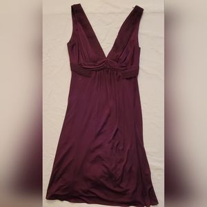 Elie Tahari silk cranberry double-V knee-length cocktail dress, size XS
